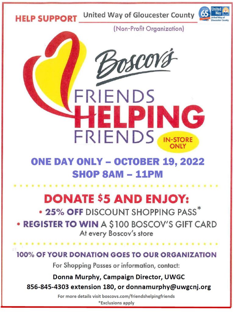 CALLING ALL BOSCOV’S SHOPPERS!