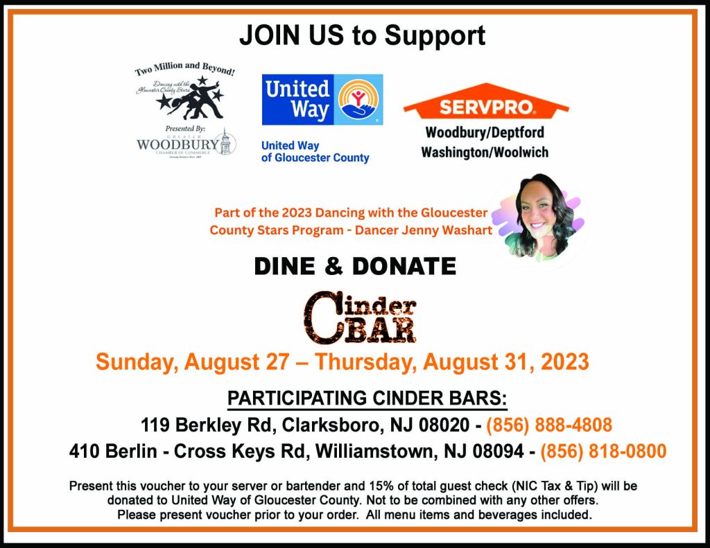 Join Us at Our Dine-To-Donate at Cinder Bar!